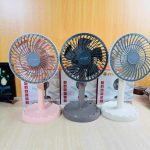Jy Super JY-2218 Professional Rechargeable Portable Mini Table Fan Strong Wind Left to Right Oscillating Angle 45 Degrees - AC/DC - Image 2