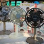 Jy Super JY-2218 Professional Rechargeable Portable Mini Table Fan Strong Wind Left to Right Oscillating Angle 45 Degrees - AC/DC